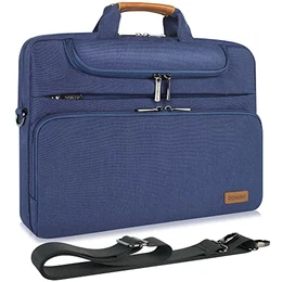 17 Zoll Wasserdicht Laptop Tasche Aktentasche Schultertasche Notebooktasche Business für 17-17.3 Notebook/Dell/Lenovo/Acer/HP/MSI/ASUS, Blau