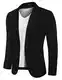COOFANDY Herren Casual Blazer Sportmäntel Slim Fit Business Anzug Jacken One Button, 2- Schwarz, M Große Größen