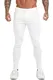 GINGTTO Skinny Männer Jeans Weiß Herren Stretch Rhrenjeans Slim Fit Für Mnner Jeanshose Eng Denim Freizeithose 32