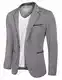 COOFANDY Herren Casual Blazer Jacken EIN Knopf Anzug Anzugjacke für Dinner Hochzeit, 2- Grau, M Große Größen