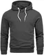 ALESSANDRO SALVARINI Herren Sweatjacke Kapuzenpullover Kapuze Hoodie Sweater Pulli AS193 [AS-193-Anthrazit-Gr.M]