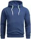 ALESSANDRO SALVARINI Herren Sweatjacke Kapuzenpullover Kapuze Hoodie Sweater Pulli AS193 [AS-193-Petrolblau-Gr.M]