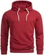 ALESSANDRO SALVARINI Herren Sweatjacke Kapuzenpullover Kapuze Hoodie Sweater Pulli AS193 [AS-193-Bordeaux-Gr.M]