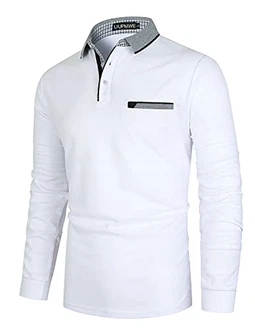 LIUPMWE Herren Poloshirt Langarm Basic Casual Fitness Golf T-Shirt LIUPMWE Herren Poloshirt Langarm Basic Casual Fitness Golf T-Shirt