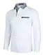 LIUPMWE Herren Poloshirts Langarm Baumwolle Polohemd Basic Casual Fitness Einfarbig Golf T-Shirt mit Brusttasche S-2XL,Weiß,M
