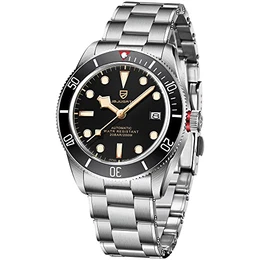 Subjugation Herren-Automatikuhren, mechanische Armbanduhren, Hommage Black Bay gewölbtes Saphirglas, wasserdicht bis 200 m