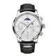 LIGE Herren Uhren Multifunktionale wasserdichte Chronograph Analog Quarz Armbanduhr Leuchtende Zeiger Business Fashion Edelstahl Leder Uhr für Männer (Schwarz)