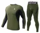 ARCITON Thermounterwäsche Set Herren Funktionsunterwäsche Skiunterwäsche Warm Lange Unterhose Männer Winter Medium Grün