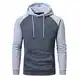 YuKaiChen Pullover Herren Arbeitspullover Waffel-Stoff Fleece Hooded Sweat Sweatshirt Grau/Hellgrau M