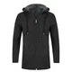 YOUTHUP Herren Fleece gefütterte Strickjacke Langer Strickpullover Pullover Winter Dicker Warmer Mantel, Grau, M