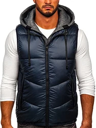 BOLF Herren Weste Bodywarmer Steppweste Funktionsweste Outdoor Freizeit Sport Style [1U1] Dunkelblau (1U1)