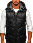 BOLF Herren Weste Bodywarmer Steppweste Funktionsweste Outdoor Freizeit Sport Style [1U1] Schwarz (1U1)