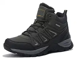 Winterschuhe Herren Winterstiefel Wanderstiefel Trekking Stiefel Gefüttert Warm Rutschfeste Boot Größe 41-46(A-Grün, Größe 43)