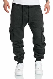 Herren Cargo Sweatpants Sporthose Jogginghose Jogger Trainingshose R6102 Anthrazit M