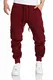 REPUBLIX Herren Cargo Sweatpants Sporthose Jogginghose Jogger Trainingshose R6102 Bordeaux M