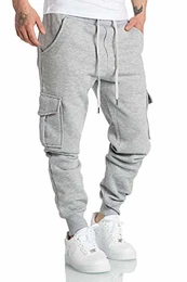 Herren Cargo Sweatpants Sporthose Jogginghose Jogger Trainingshose R6102 Hellgrau 3XL