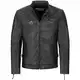 PAULGOS Herren Lederjacke Echtes Leder Jacke Echtleder Übergangsjacke Fashion in 5 Farben Gr. S-7XL Modell 2 (Schwarz, 7XL)