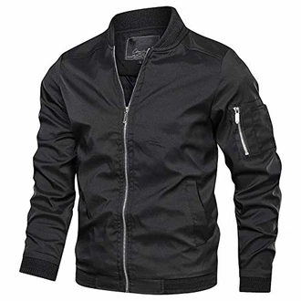 CARWORNIC Herren Bomberjacke Stehkragen Übergangsjacke