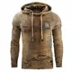 kewing Herren Sweatshirt Nummern 8 Grafik Printed Hoodies Plaid Jacquard Langarm Pullover Funky Gym Kordelzug Sportswear Top