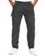 CARETOO Jogginghose Herren Baumwolle Jogger Stretch Sporthose Freizeithose Cargo Chino Casual Hose mit Taschen Slim Fit Herren Hose S-3XL (Grau, M)