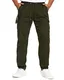 CARETOO Jogginghose Herren Baumwolle Jogger Stretch Sporthose Freizeithose Cargo Chino Casual Hose mit Taschen Slim Fit Herren Hose S-3XL (Grün, M)