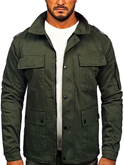 BOLF Herren Übergangsjacke Style Nature (4D4) Khaki (4D4) BOLF Herren Übergangsjacke Style Nature (4D4) Khaki (4D4)