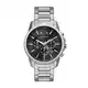 Armani Exchange Herrenuhr , Chronographenwerk, 44mm Silbernes Edelstahlgehäuse mit Edelstahlarmband, AX1720
