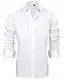 J.VER Herren Hemd Regular Fit Langarm Herrenhemden Freizeithemd Regular Businesshemd Elastiscer Musterhemd,Weiß,M