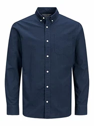 Jack & Jones Langarmhemd Style BROOK OXFORD Schwarz/Weiß/Dunkelblau/Blau/Hellblau