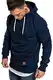 REPUBLIX Herren Basic Kapuzenpullover Sweatjacke Pullover Hoodie Sweatshirt R-0051 Navyblau M