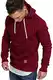 REPUBLIX Herren Basic Kapuzenpullover Sweatjacke Pullover Hoodie Sweatshirt R-0051 Bordeaux M