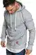 REPUBLIX Herren Basic Kapuzenpullover Sweatjacke Pullover Hoodie Sweatshirt R-0051 Hellgrau M