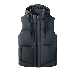 Herren Steppweste mit Stehkragen Sportweste Leicht Winter Männer Vest Outdoor Übergangsjacke Rot XXL #01 Grau M