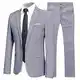 Allthemen Anzug Herren Anzüge Slim Fit 2 Teilig für Business Herrenanzug Sakko Hose Hellgrau M