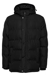 Trystan Steppjacke Herren Winterjacke Jacke gefüttert mit Kapuze, Größe:M, Farbe:Black (194007)