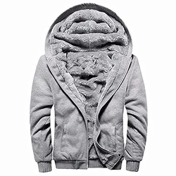 MANLUODANNI Kapuzenpullover Herren Classic Hoodies Sweater Casual Kapuzenpulli Grau