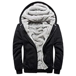MANLUODANNI Kapuzenpullover Herren Classic Hoodies Sweater Casual Kapuzenpulli Schwarz