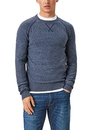 Herren Raglanpullover mit Struktureffekt dark blue knit M