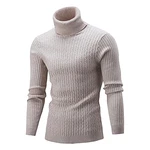 Asija Herren Rollkragen Pullover Sweater Grau