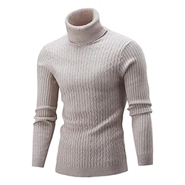 Herren Rollkragen Pullover Sweater Herbst Winter Langarmshirt Rollkragenpullover Lang Freizeit Slim fit Basic Männer Pullover Sweaters Pulli Oberteile