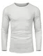 COOFANDY Herren Strick Langarm Pullover Rundhals Casual Slim Fit Pullover,Weiß,Mittel