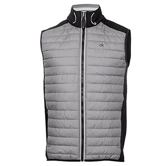Calvin Klein Herren Hybrid CK Insulate Weste Silber/Schwarz