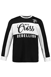 JP 1880 Herren große Größen Übergrößen Menswear L-8XL Langarmshirt, Trikot Jersey, Rippbündchen schwarz XXL 795458130-XXL