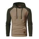YuKaiChen Pullover Herren Arbeitspullover Waffel-Stoff Fleece Hooded Sweat Sweatshirt Khaki/Armygrün