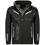 Geographical Norway Herren Softshell Funktions Outdoor Jacke im Bundle mit urbandreamz Beanie Schwarz/Silber