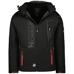 Herren Tambour Herren Softshell Jacke (M, Schwarz/Rot)