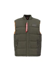 Herren Puffer Vest LW Weste, Dark Olive, M
