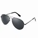 Zepsuni Sonnenbrille Herren Pilotenbrille Polarisiert Outdoor Unisex UV400 Pilot Polarisierte Sonnenbrille-Schwarz/Asche