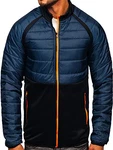 BOLF Herren Übergangsjacke Reißverschluss Style [4D4] Dunkelblau (4D4)