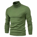 SHOUJIQQ Winter Herren Rollkragenpullover Grün